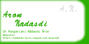aron nadasdi business card